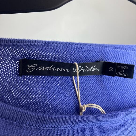 NWT GUDRUN SJODEN Iris Tunic Sleeveless Sweater Blue Small Dress - Picture 3 of 5